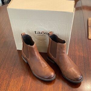 Taos Brown Booties Ankle Boots Twinnie Leather Cognac Size 36